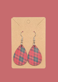 Plaid - Teardrop Earrings