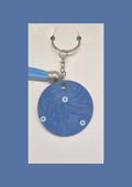Currents of Creation - Round Keyring with Assorted Coloured Tassel
