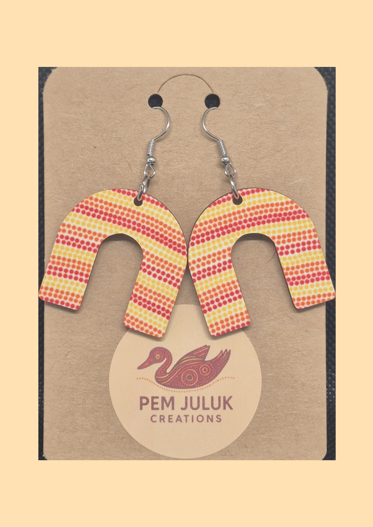Fire of the Ancestors - Arch Earrings