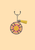 Fire of the Ancestors - Round Keyring with Assorted Coloured Tassel