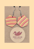 Fire of the Ancestors - Hexagon Earrings