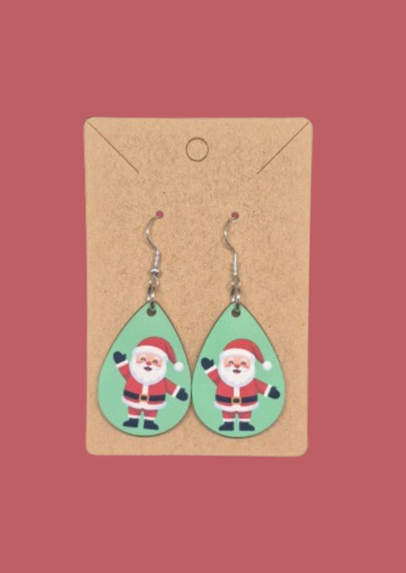 Santa - Teardrop Earrings