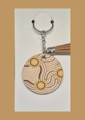 Sacred Earth - Round Keyring with Assorted Coloured Tassel