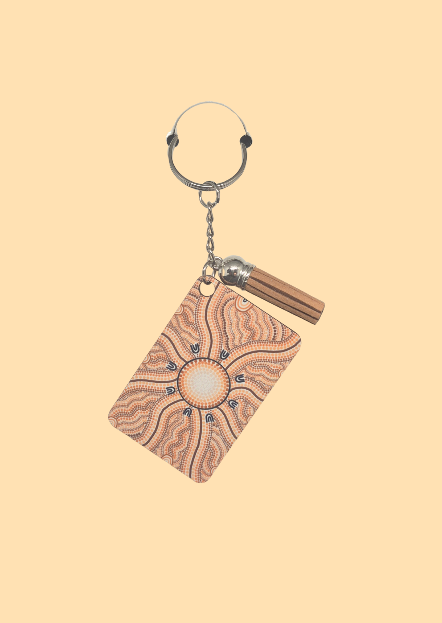 Spirit of Country - Rectangle Keyring with Assorted Coloured Tassel