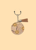 Sacred Earth - Round Keyring with Assorted Coloured Tassel