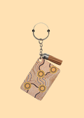 Sacred Earth - Rectangle Keyring with Assorted Coloured Tassel