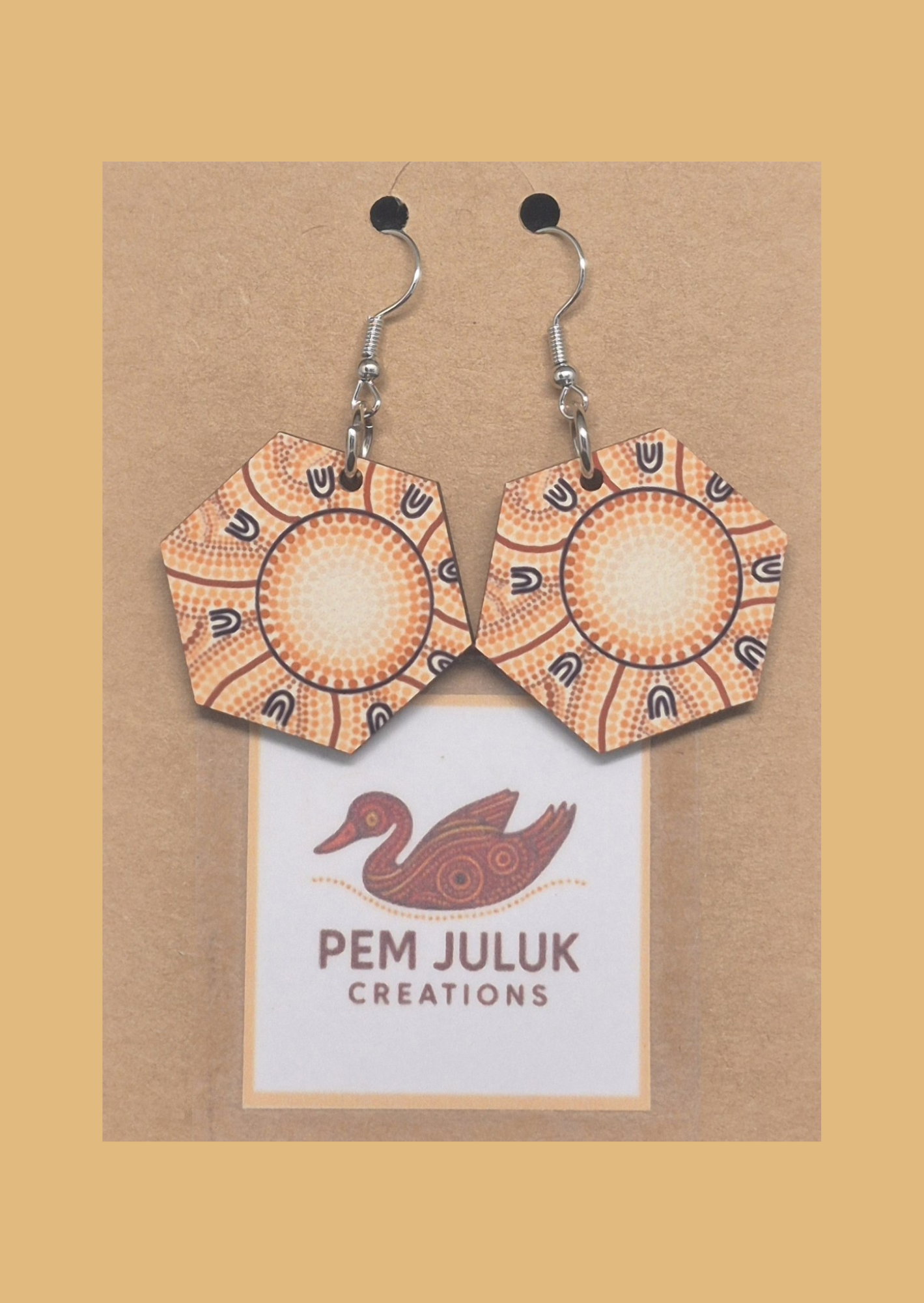 Spirit of Country - Hexagon Earrings